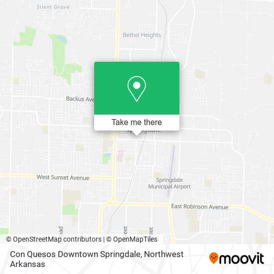 Mapa de Con Quesos Downtown Springdale