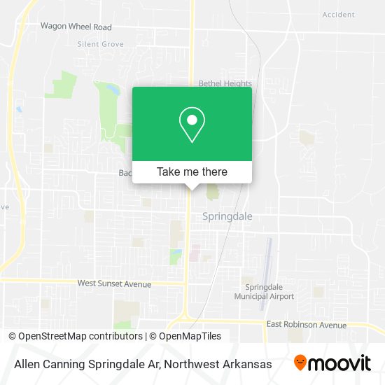 Allen Canning Springdale Ar map