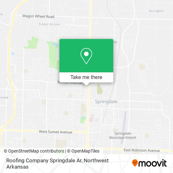 Mapa de Roofing Company Springdale Ar