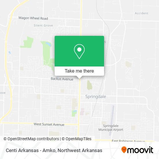 Centi Arkansas - Amko map