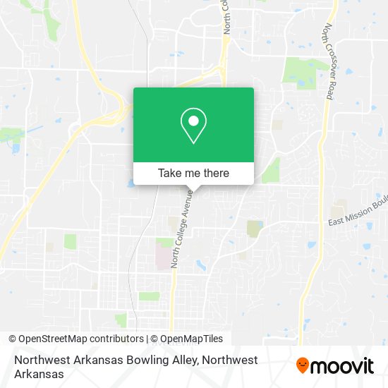 Northwest Arkansas Bowling Alley map