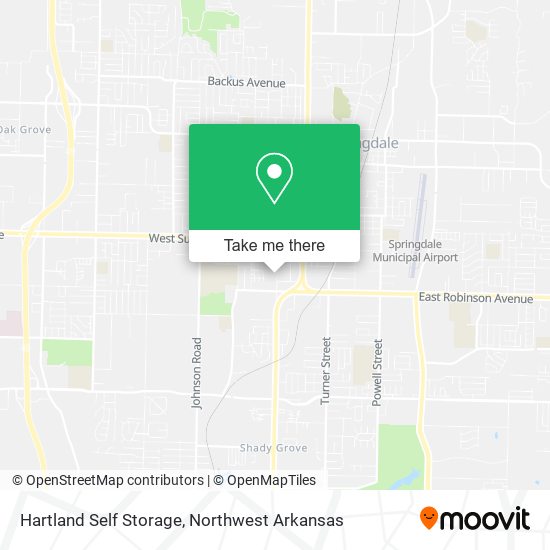 Hartland Self Storage map