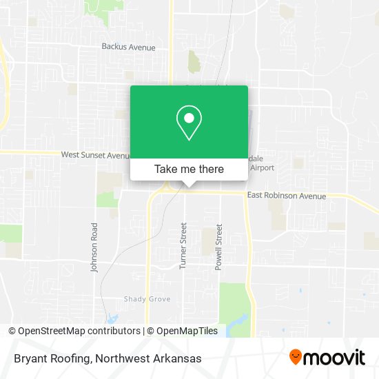 Bryant Roofing map