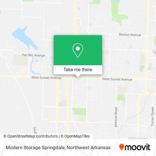 Modern Storage Springdale map