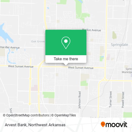 Arvest Bank map