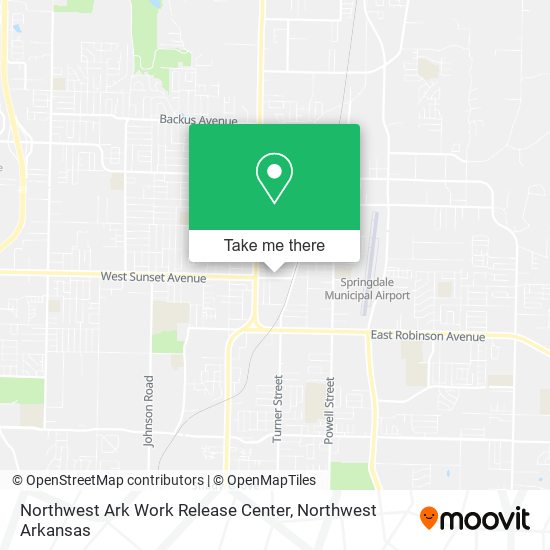 Northwest Ark Work Release Center map