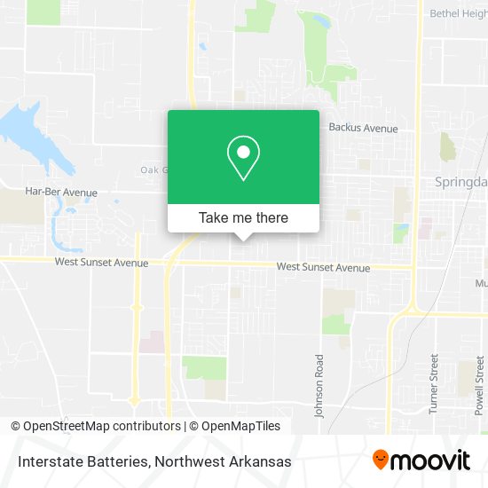 Interstate Batteries map