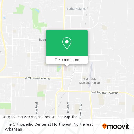 The Orthopedic Center at Northwest map