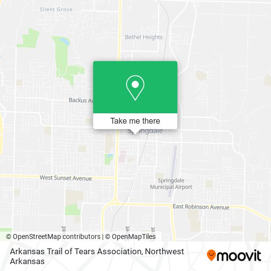 Mapa de Arkansas Trail of Tears Association
