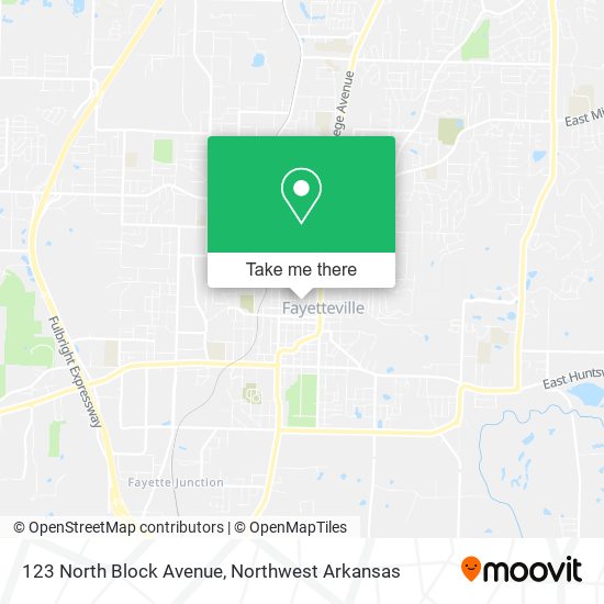 123 North Block Avenue map