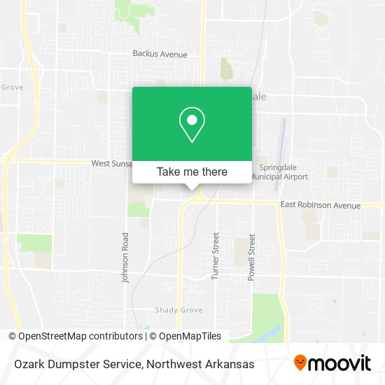 Ozark Dumpster Service map