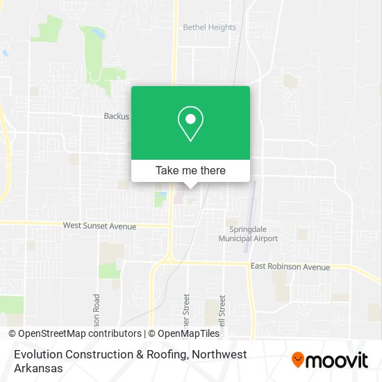 Mapa de Evolution Construction & Roofing