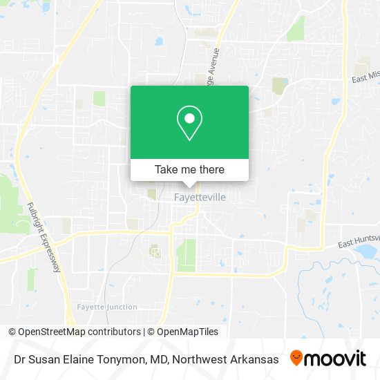 Dr Susan Elaine Tonymon, MD map