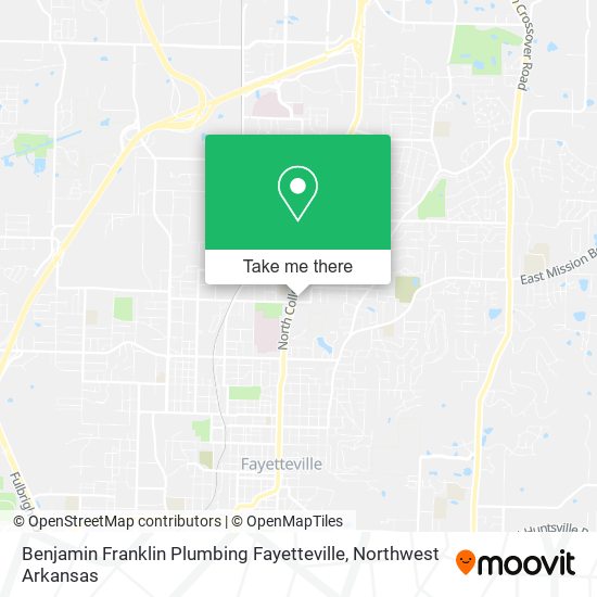 Mapa de Benjamin Franklin Plumbing Fayetteville