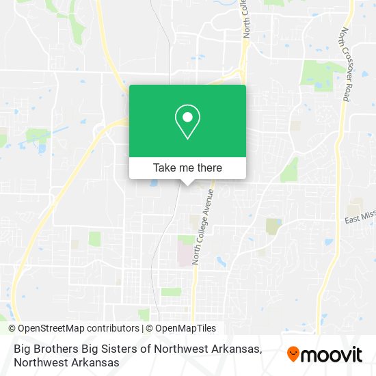 Big Brothers Big Sisters of Northwest Arkansas map