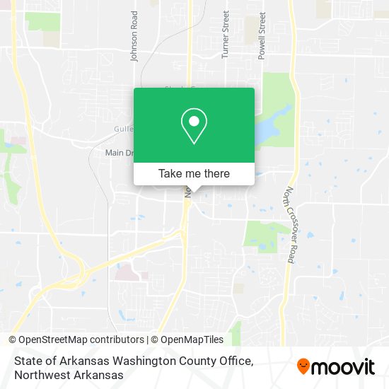 Mapa de State of Arkansas Washington County Office