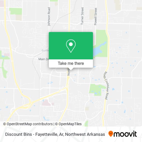 Mapa de Discount Bins - Fayetteville, Ar