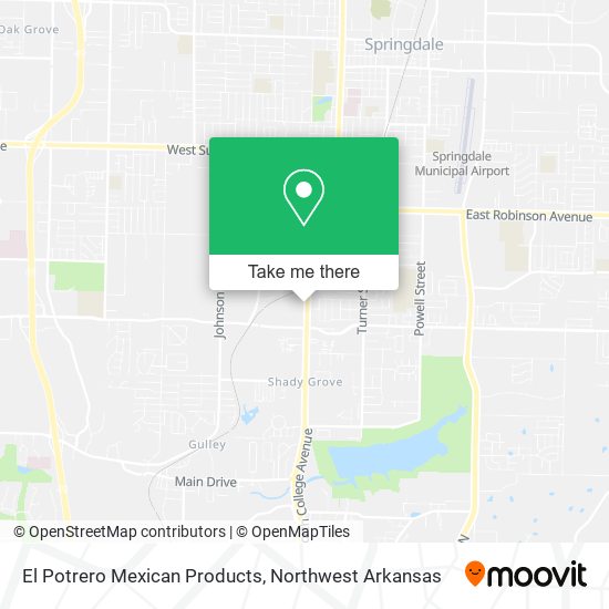 El Potrero Mexican Products map