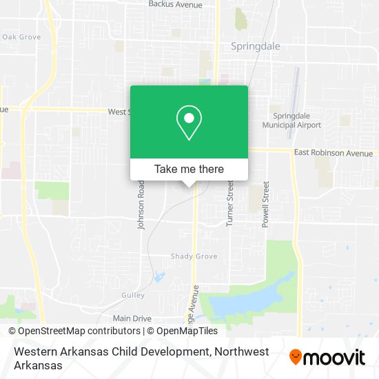 Western Arkansas Child Development map