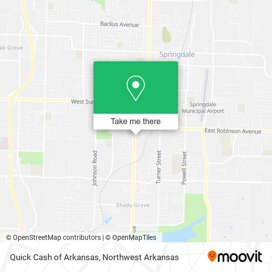 Mapa de Quick Cash of Arkansas