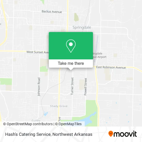 Hash's Catering Service map