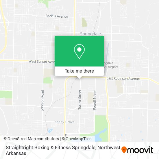 Straightright Boxing & Fitness Springdale map