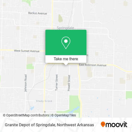 Granite Depot of Springdale map