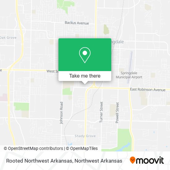 Rooted Northwest Arkansas map