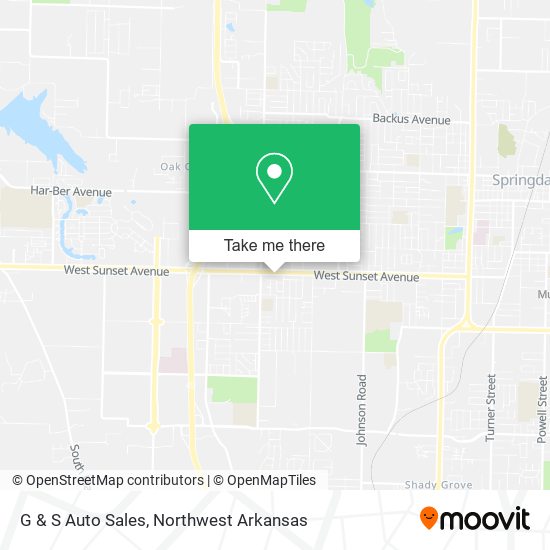 G & S Auto Sales map