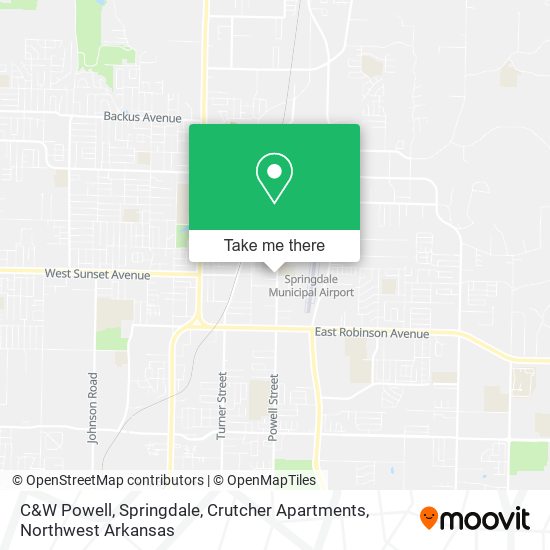 C&W Powell, Springdale, Crutcher Apartments map