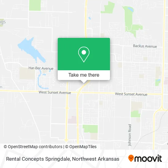 Rental Concepts Springdale map
