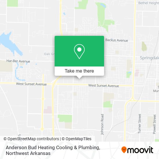 Anderson Bud Heating Cooling & Plumbing map