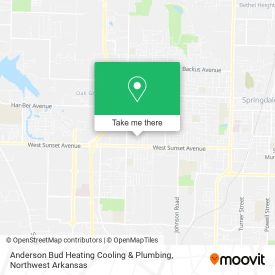 Anderson Bud Heating Cooling & Plumbing map