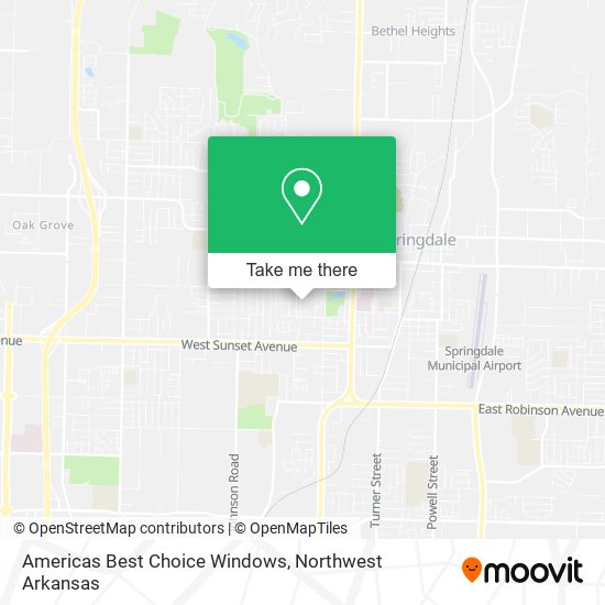 Mapa de Americas Best Choice Windows