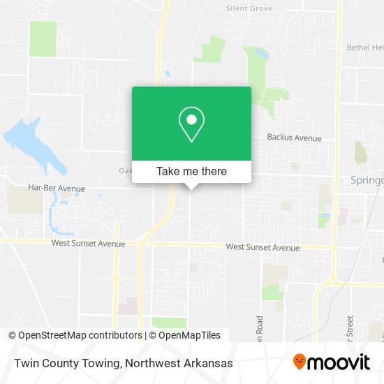 Twin County Towing map
