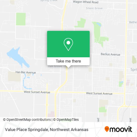 Mapa de Value Place Springdale
