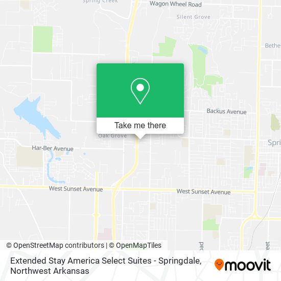 Extended Stay America Select Suites - Springdale map