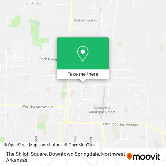 Mapa de The Shiloh Square, Downtown Springdale