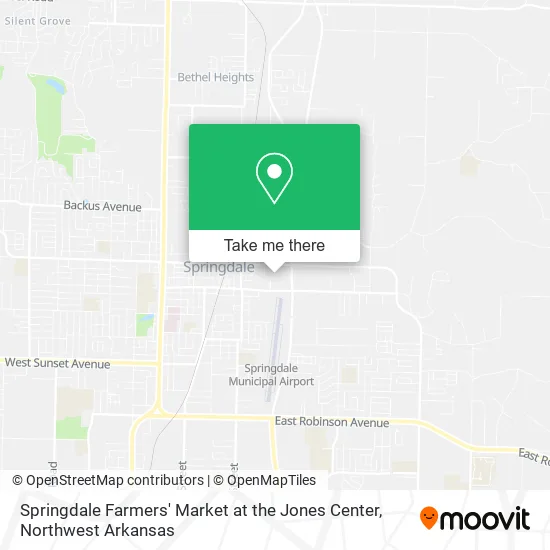 Springdale Farmers' Market at the Jones Center map