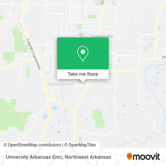 University Arkansas Enrc map