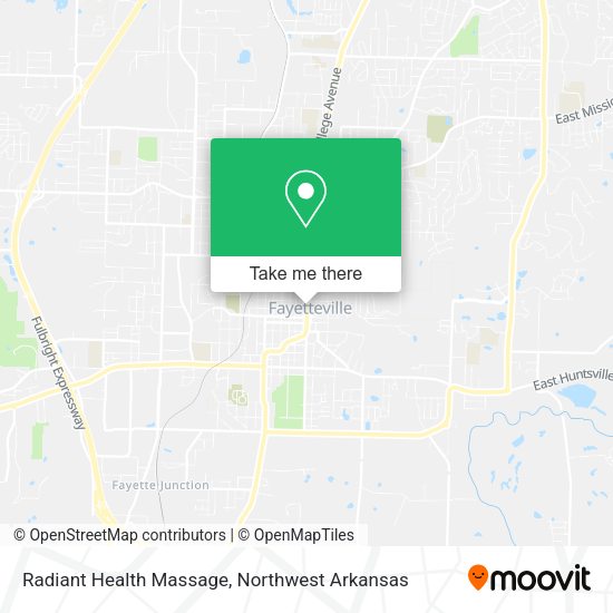 Radiant Health Massage map