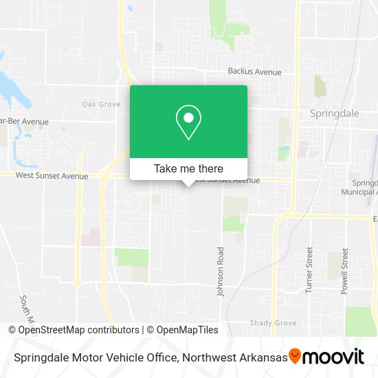 Springdale Motor Vehicle Office map