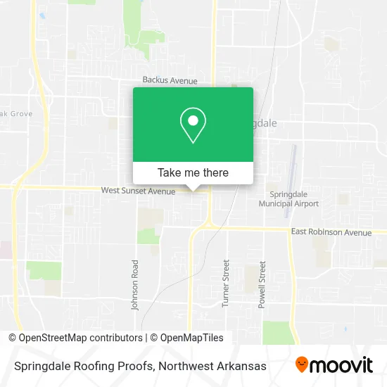 Springdale Roofing Proofs map