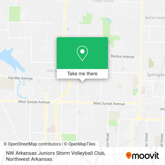 NW Arkansas Juniors Storm Volleyball Club map