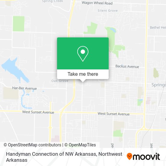 Handyman Connection of NW Arkansas map
