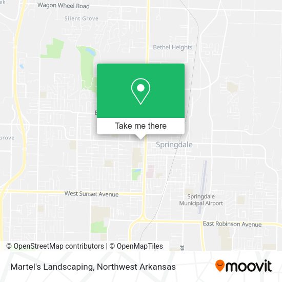 Martel's Landscaping map