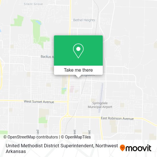 Mapa de United Methodist District Superintendent