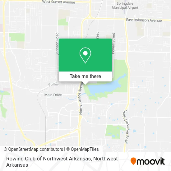 Rowing Club of Northwest Arkansas map