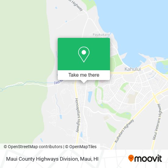 Maui County Highways Division map
