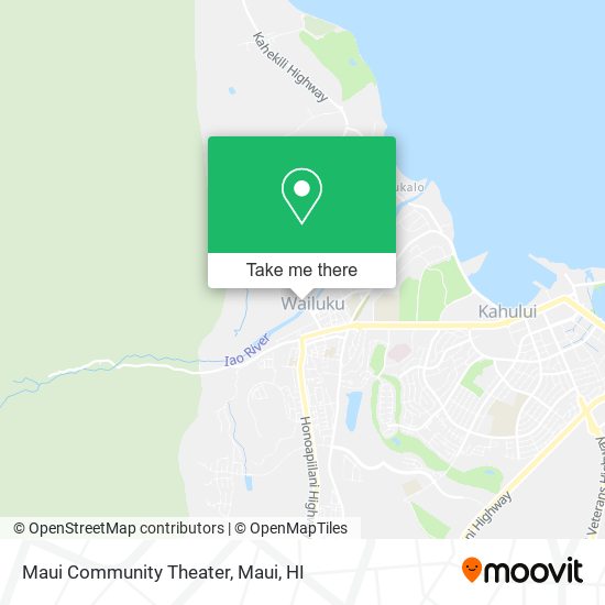 Maui Community Theater map